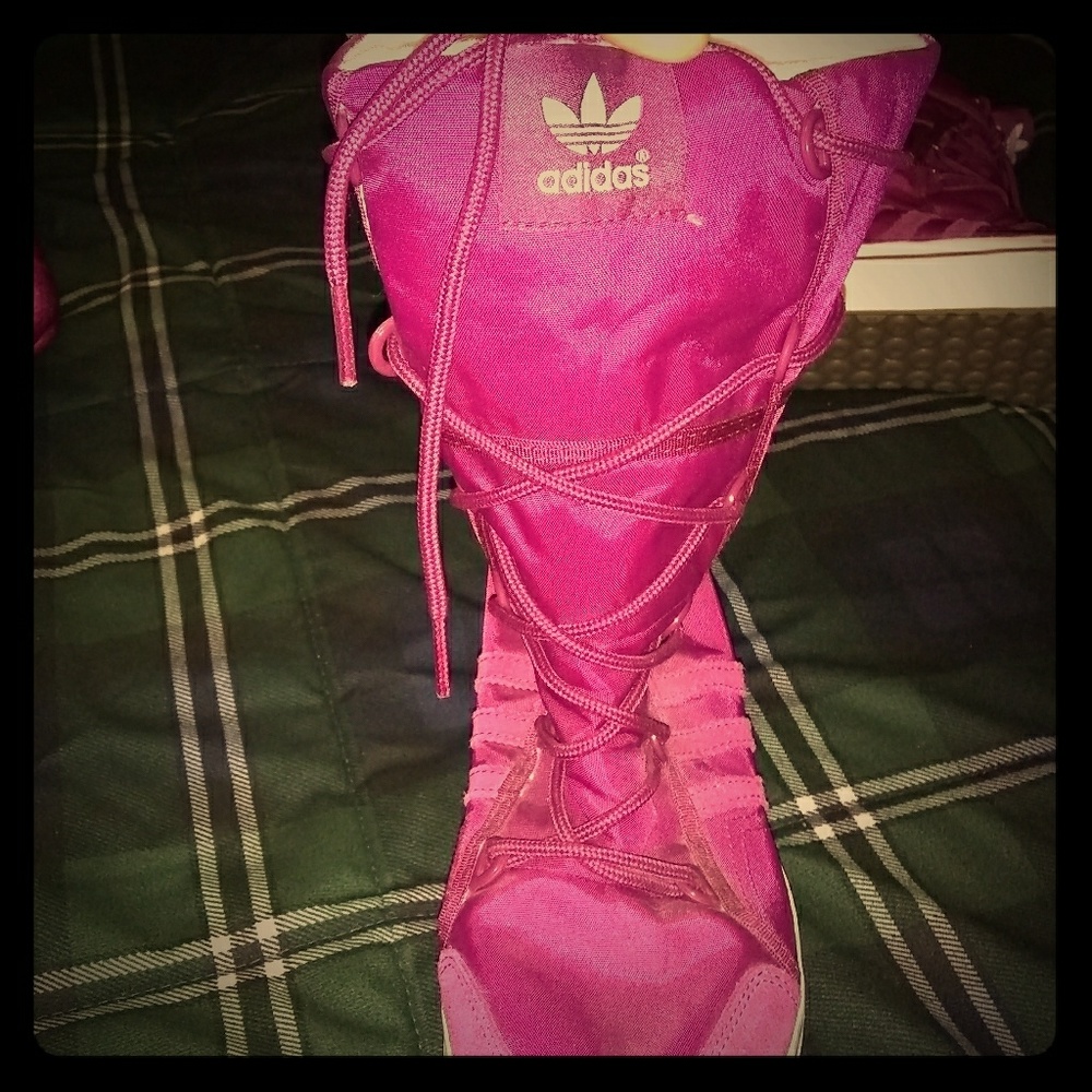 Adidas pink boots